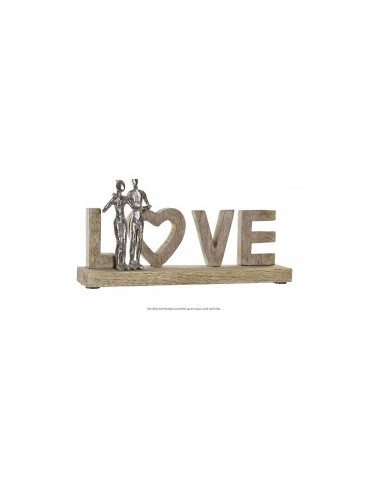 DECORAZIONE MANGO DH-185417 ALLUMINIO LOVE su TreG Ingrosso