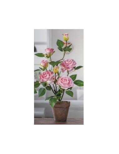 VASO FIORI 55477 ROSE ARTIFICIALI 60CM su TreG Ingrosso