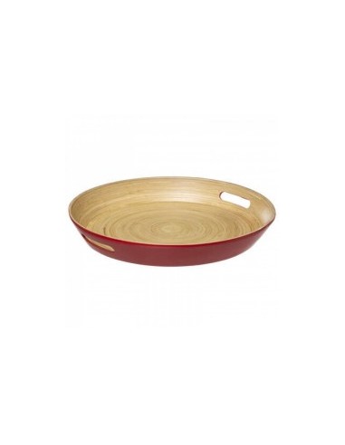 VASSOIO 154107L BAMBOO 42CM ROSSO su TreG Ingrosso