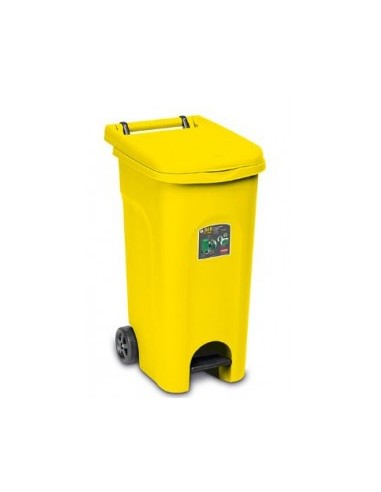 BIDONE 25605 GIALLO 80LT C/PEDALE URBAN ECO SYSTEM su TreG Ingrosso