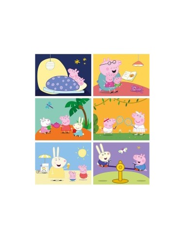 PEPPA PIG SET 12 CUBI CLEMENTONI PER BAMBINI 6 IMMAGINI DIVERSE