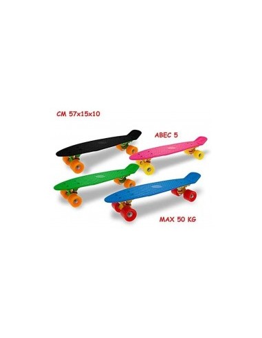 TEOSPORT 51559 SKATEBOARD FLUO 50KG 57CM su TreG Ingrosso