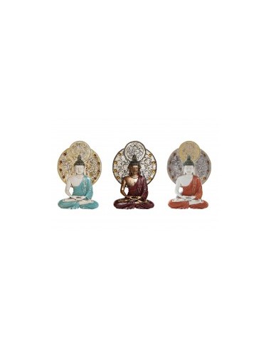 DEC PARETE DP190367 BUDDHA RESINA 20X30CM ASSORTITO su TreG Ingrosso