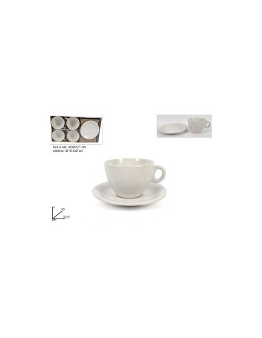 SET 4 TAZZE CAPPUCCINO 58308 CON PIATTINO su TreG Ingrosso