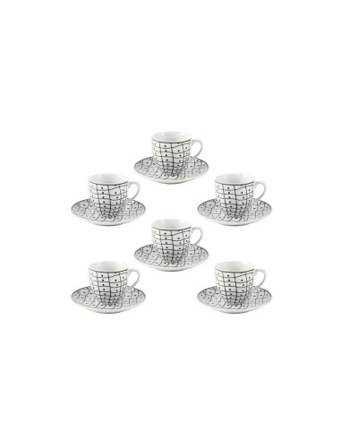 CORFU SET 6TZ CAFFE 25190 CON PIATTINO su TreG Ingrosso