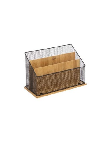 PORTADOCUMENTI 181247 METALLO/BAMBOO 29X14X20CM su TreG Ingrosso