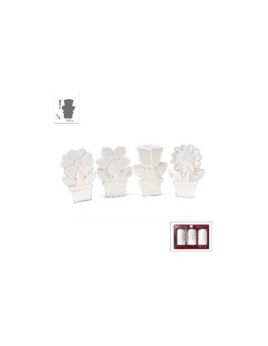 EVAPORATORE 91748 FLOWER CERAMICA 10,5X4X16,5CM ASSORTITO su TreG I...