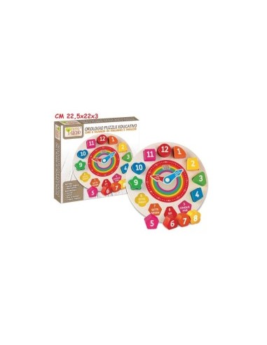 FATTO DI LEGNO 40545 OROLOGIO PUZZLE EDUCATIVO su TreG Ingrosso