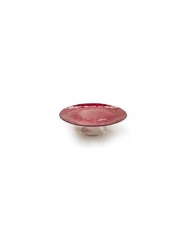 ALZATA VETRO ROMANTIC CON BASE 21X7CM ROSSO su TreG Ingrosso