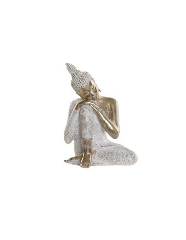 FIGURA BUDDHA FD190405 RESINA 15X12X21CM DORATO su TreG Ingrosso