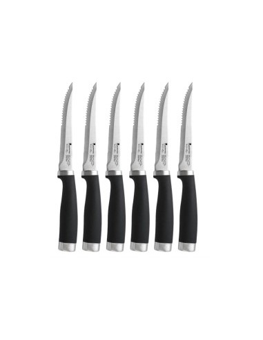 SET 6 COLTELLI BISTECCA ACCIAIO INOX MASTERPRO su TreG Ingrosso