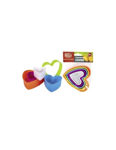 SET 5 FORMABISCOTTI COP07308A FORMA CUORE su TreG Ingrosso