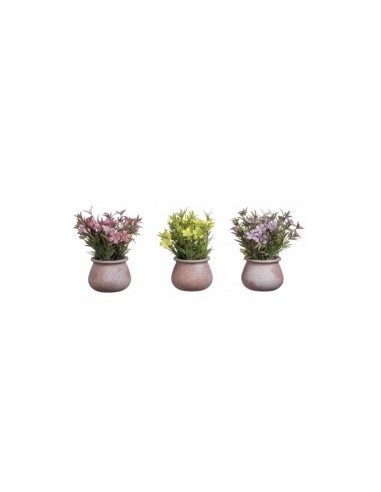 VASO CON FIORI 66059 COLORI ASSORTITI 11X22CM su TreG Ingrosso