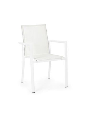 Sedia Konnor Bianco con Braccioli Bizzotto 0662737 | TreG Ingrosso