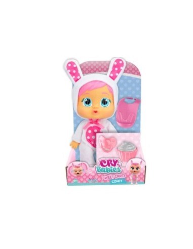 Cry Babies Loving Care Coney, Bambolina che Piange Lacrime Vere, Con Pigiama e 3 Accessori, Giocattolo e Regalo per Bambini