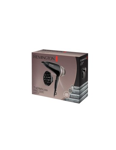 Remington D5715 Asciugacapelli Thermacare Pro, Ionico, 2300W, Diffusore e Concentratore, Basso Rumore, Nero e Grigio