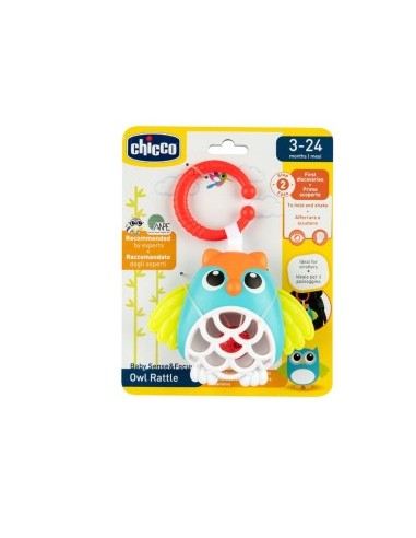 Chicco Sonaglio Musicale a Forma di Gufo - Trillino Elettronico per Bambini 6-36 Mesi