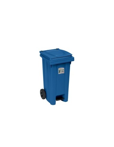 BIDONE 25703 CARRELLATO 120LT C/PED BLU su TreG Ingrosso