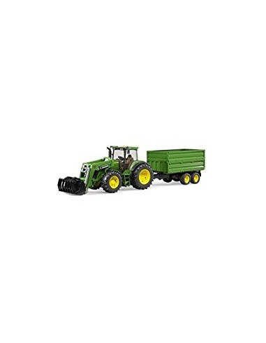 JOHN DEERE 7930 TRATTORE CON BENNA E RIMORCHIO 3155 BRUDER SPIELWAR...