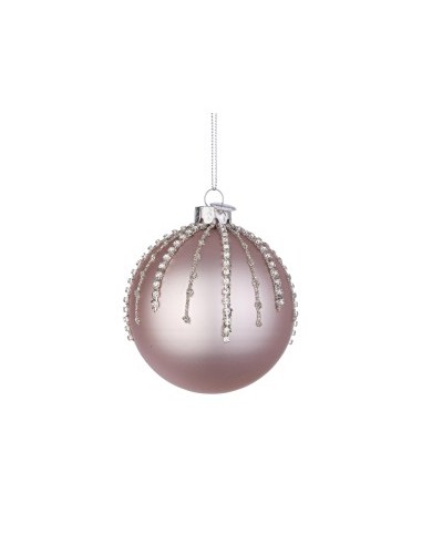 SFERA 0934334 VETRO FIREWORK ROSA 8CM su TreG Ingrosso