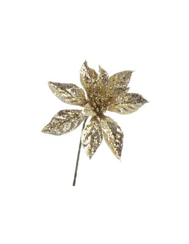 PICK POINSETTIA GAIA ORO H22,5CM su TreG Ingrosso