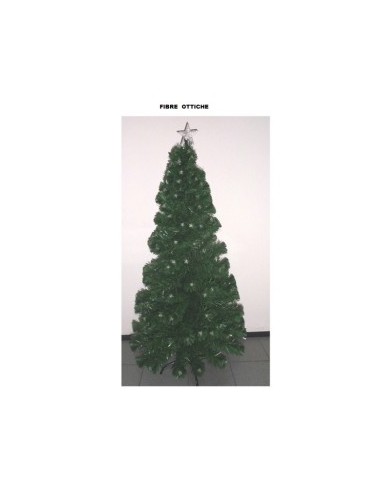 ALBERO VERDE H150CM FIBRE OTTICHE E 170 STELLE SULLE PUNTE su TreG ...