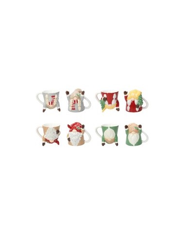 NATALE UP DOWN TAZZA MUG 300CC GNOMO su TreG Ingrosso