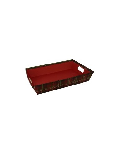 CESTINO CARTONE ROSSO RETTANG 35X26X7CM su TreG Ingrosso