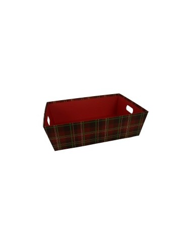 CESTINO CARTONE ROSSO RETTANG 40X30X12CM su TreG Ingrosso