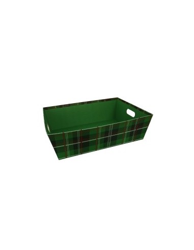 CESTINO CARTONE VERDE RETTANG 40X30X12CM su TreG Ingrosso