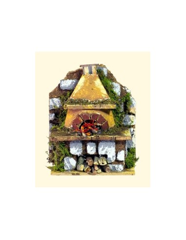 ACCESSORIO PRESEPE FORNO A LEGNA LUMINOSO 10X6X13CM su TreG Ingrosso