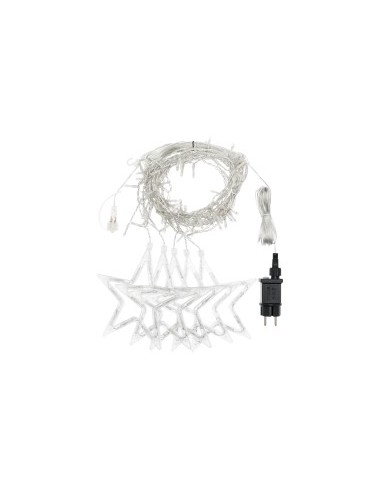 ICE LIGHT 400XH80CM CON 5 STELLE 150 LED BIANCO CALDO Ø5MM REFLEX, ...