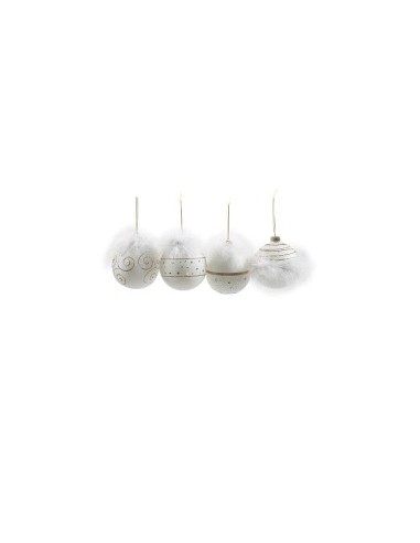 SFERA NATALIZIA IN VETRO DIAM.10CM DECORI ASSORTITI su TreG Ingrosso