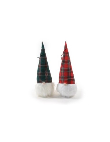 BABBO TARTAN CON LUCI LED H48X15CM COLORI ASSORTITI su TreG Ingrosso