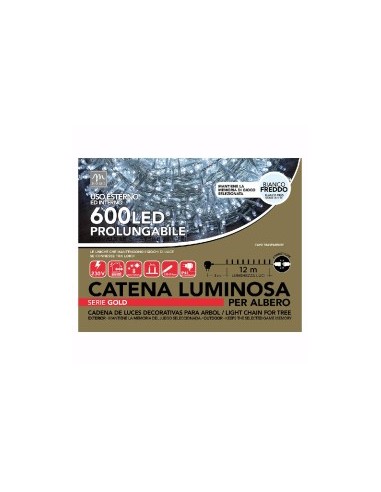 CATENA 600 MINILUCCIOLE COLORE BIANCO 8 GIOCHI DA ESTERNO su TreG I...