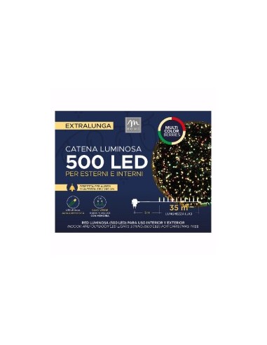 CATENA 500 LED COLORE BERRIES 8 GIOCHI DA ESTERNO su TreG Ingrosso