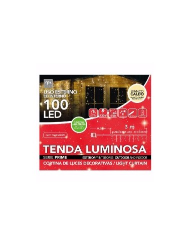 TENDA 100 LED BIANCO CALDO 3X0,9MT DA ESTERNO su TreG Ingrosso