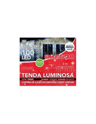 TENDA 100 LED COLORE BIANCO 3X0,9MT DA ESTERNO su TreG Ingrosso