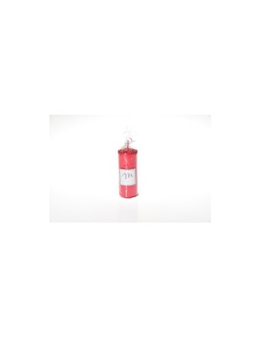 CANDELA PILLAR LUCIDA ROSSO 10X4CM su TreG Ingrosso