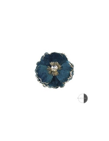 MAGNOLIA BLU D15CM CON CLIP POLIESTERE su TreG Ingrosso