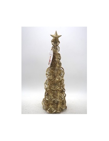 ALBERO METALLO 40X13CM CON FIORI E STELLA ORO su TreG Ingrosso