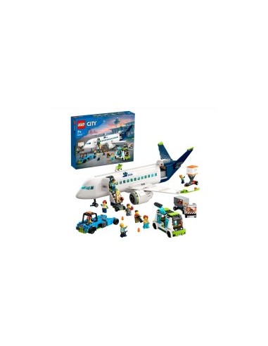 LEGO City Aereo Passeggeri, Aeroplano Giocattolo, Veicoli dell'Aeroporto, 9 Minifigure, Idee Regalo Bambini, Costruzioni 60367