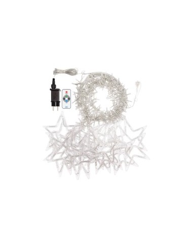 ICE CLUSTER LIGHT 500XH105CM CON 20 STELLE 620 LED BIANCO CALDO Ø5M...