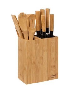 SET UTENSILI CUCINA 189690 BAMBOO CON COLTELLI