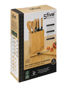 SET UTENSILI CUCINA 189690 BAMBOO CON COLTELLI