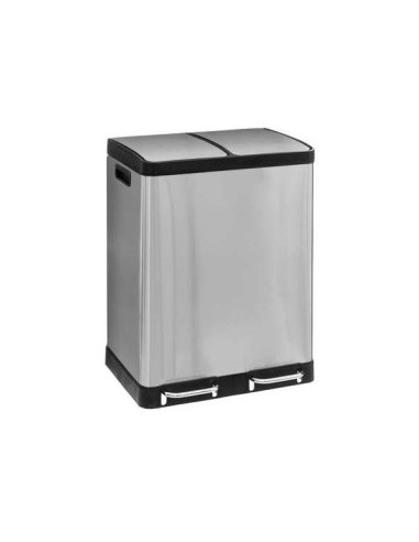 PATTUMIERA DOPPIA 186157A ARIANE 30+30LT INOX ARGENTO