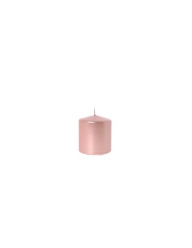 CANDELA PILLAR LUCIDA ROSE GOLD 10X8CM su TreG Ingrosso