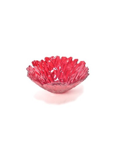 CENTROTAVOLA VETRO KARINA ROSSO 23X8,5CM