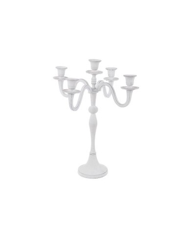 CANDELABRO 0186237 NORAH 5P BIANCO 36X36X43CM