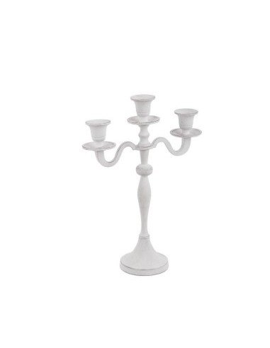 CANDELABRO 0186240 NORAH 3P BIANCO 24X10X33CM